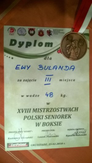 Policjantka z Limanowej Ewa Bulanda – brązowa medalistka Mistrzostw Polski w boksie