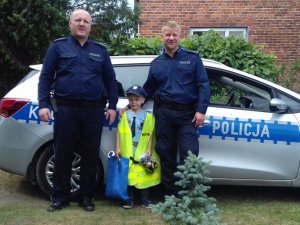 policjanci z wizytą u 5-letniego chłopca