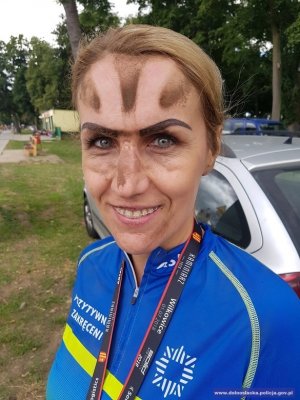 Dolnośląska policjantka na podium zawodów w kolarstwie górskim SOLID MTB Maraton