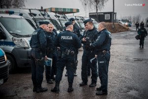 Policyjne oddziały prewencji zabezpieczają Szczyt Klimatyczny COP24