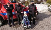 Niepełnosprawny Franio poznał tajniki służby patrolu narciarskiego