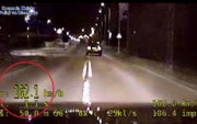 jechał 162 km/h przy ograniczeniu do 60 km/h - nagranie z policyjnego wideorejestratora