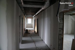 korytarz w czasie budowy