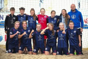 Uczestniczki zawodów o Puchar Polski w Beach Soccerze kobiet