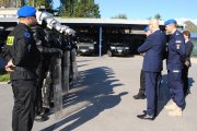 Wizyta przedstawicieli władz Misji EULEX Kosowo w bazie Jednostki Specjalnej Polskiej Policji w Mitrowicy