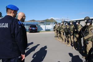 Wizyta przedstawicieli władz Misji EULEX Kosowo w bazie Jednostki Specjalnej Polskiej Policji w Mitrowicy