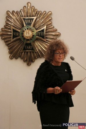 Przewodnicząca Beata Kalicka wita gości