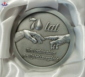Medal 70-lecia Krwiodawstwa na Lubelszczyźnie dla Komendanta Wojewódzkiego Policji w Lublinie