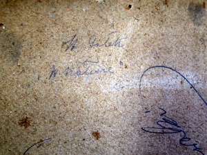 podpis autora obrazu na jego odwrocie
