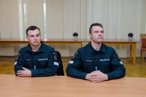 Przedstawiciele policji litewskiej.