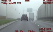 kierowca forda, który przekroczył prędkość- klatka z nagrania z wideorejestratora