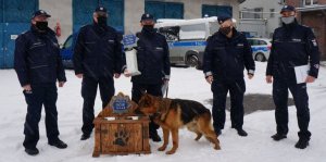 pięciu policjantów i pies
