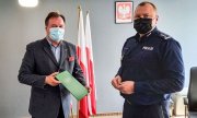 Komendant Wojewódzki Policji w Gorzowie Wielkopolskim z Konsultant do spraw Bezpieczeństwa