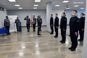 Komendant wita nowych policjantów w szeregach śląskiego garnizonu