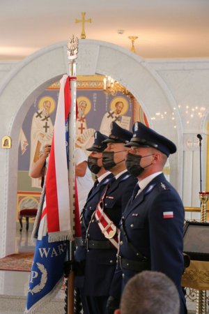 Duchowni i przedstawiciele Policji, którzy uczestniczyli w nabożeństwie w Cerkwi Katedralnej pw. św, Jerzego Zwycięzcy w Warszawie.