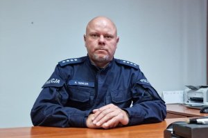 Komendant Komisariatu Policji w Wolborzu nadkom. Adam Szaler