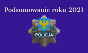 grafika przedstawia gwiazdę policyjną województwa opolskiego, nad nią napis podsumowanie roku 2021
