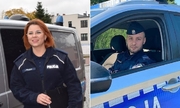 Umundurowani policjanci - kolaż dwóch fotografii