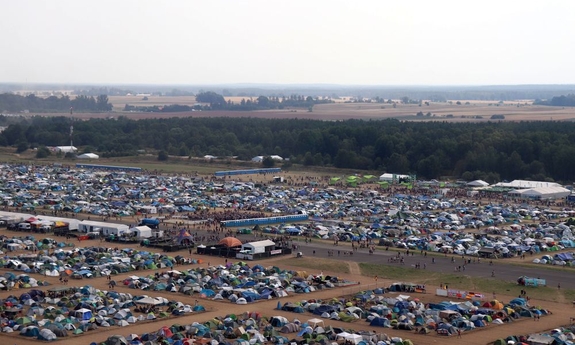 widok z powietrza terenu festiwalu