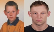 kolaż dwóch zdjęć, po lewej zdjęcie zaginionego chłopca po prawej zdjęcie z użyciem progresji wiekowej