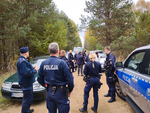 Policjanci szukają w lesie kobiety
