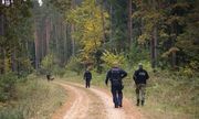 Policjanci szukają w lesie kobiety