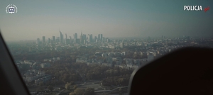 widok centrum Warszawy z lotu ptaka