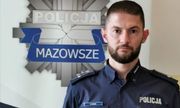 umundurowany policjant mł. asp. Krzysztof Godun
