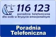 Napis: 116 123 poradnia telefoniczna dla osób w kryzysie emocjonalnym. Poradnia telefoniczna