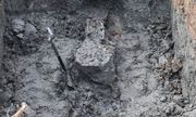 Mogiła w której znajdowały się odnalezione szczątki