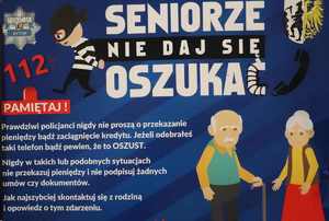 plakat akcji Seniorze nie daj się oszukać