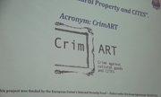 zdjęcie wyświetlanego na ekranie slajdu z napisem: crim art