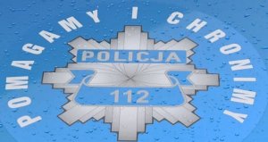 policyjna gwiazda i wokół niej napis: pomagamy i chronimy