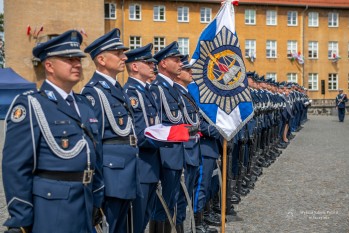 Uroczyste Obchody Święta Policji Wyższej Szkoły Policji w Szczytnie - kompania reprezentacyjna Policji