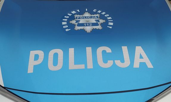 Logo Pomagamy i chronimy a pod spodem napis Policja