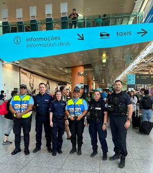 Wspólne patrole Policji na lotnisku w Lizbonie