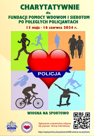 plakat informujący o akcji Wiosna na sportowo