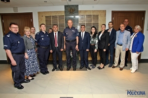 Helsińska Fundacja Praw Człowieka wraz z delegatami z Armenii z wizytą w Komendzie Głównej Policji