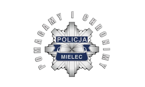 logo Pomagamy i chronimy z napisem Policja Mielec