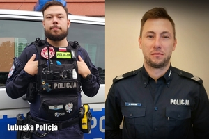 kolaż dwóch policjantów