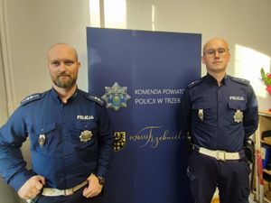 asp. Sebastian Dudek oraz mł. asp. Patryk Martyniec.