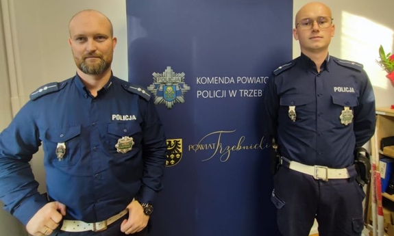 asp. Sebastian Dudek oraz mł. asp. Patryk Martyniec.