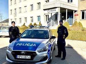 Od lewej sierż. Adrian Piętkowski i mł. asp. Maciej Morawski.