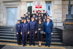 wizyta uczniów w komendzie głównej policji.