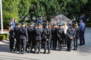 wizyta uczniów w komendzie głównej policji.