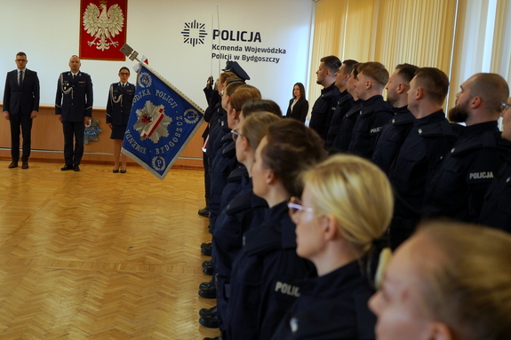 Uroczystość ślubowania nowo przyjętych policjantów.