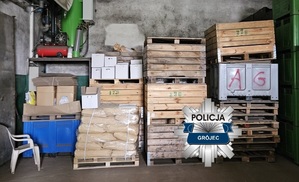 Zabezpieczone podrobione pestycydy w magazynie.