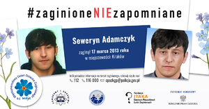 Wizerunek osoby zaginionej wraz z progresją wieku.