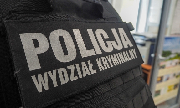 Naszywka z napisem Policja wydział kryminalny.