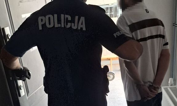 Zatrzymany z policjantem.
